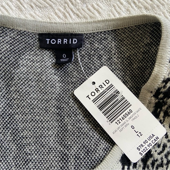 Torrid Black Snakeskin Print Sweater-knit Trapeze Dress - Picture 11 of 13